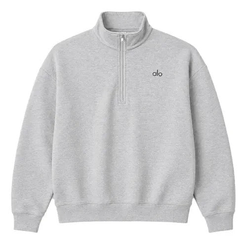 HOODIE ALO ZIP GRIS